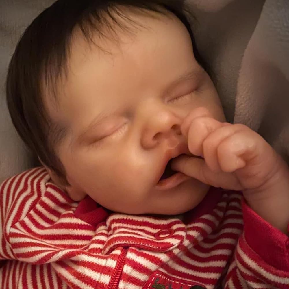 Reborn Baby Dolls Silicone Full Body Vinyl 18 Inch Realistic Baby Doll Girl Open Mouth, That Look Real Newborn Babies Dolls with Toy Accessories Xmas Gifts for Kids